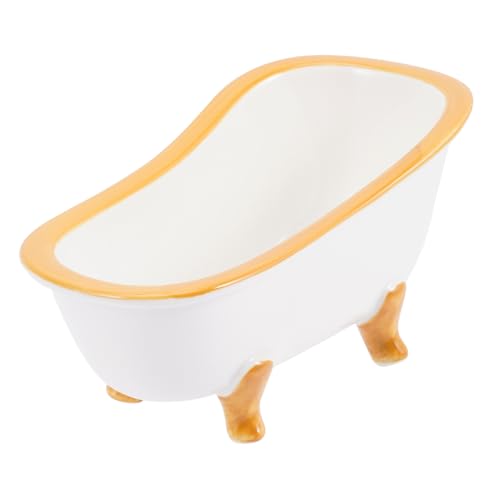 VICASKY Guinea Pig Bath Tub Ceramic Small Pet Bathtub for Hamsters and Rats Easy to Skid Design Compact and Practical Pet Supply Fun Home Decoration for Small Animals