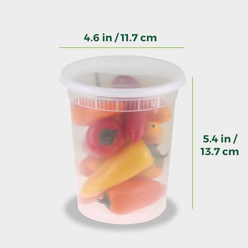 Image of Freshware Deli Containers with Lids 32 oz [50 Set] Leak-Proof BPA Free Plastic Take Out Bowls, Food Storage Containers for Takeout Meal Prep Storage, Freezer, Microwave & Dishwasher Safe