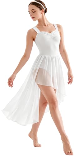 ZILANZI Women Contemporary Dance Costume Lyrical Dress(256309-07-S) White