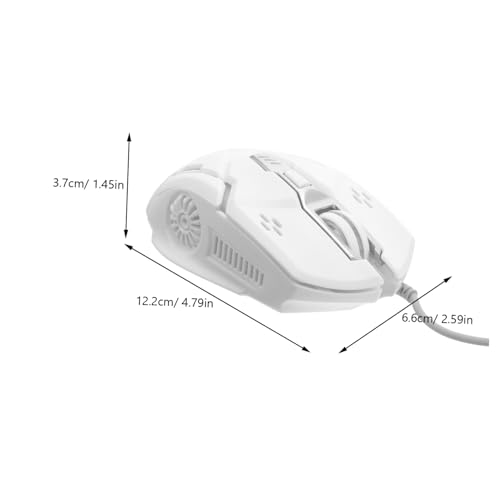 Ratón ergonómico silencioso NUOBESTY blanco con cable y DPI regulable 2