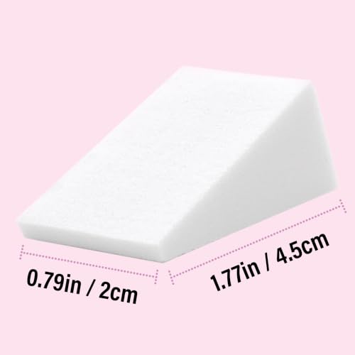 Artist's Choice Makeup Wedges, 100 Pack Triangle Cosmetic Sponges for Foundation, Blush, Concealer, and Eye Shadow, Crisp Edges for Precise Blending and Smoothing, Latex-Free, Single-Use