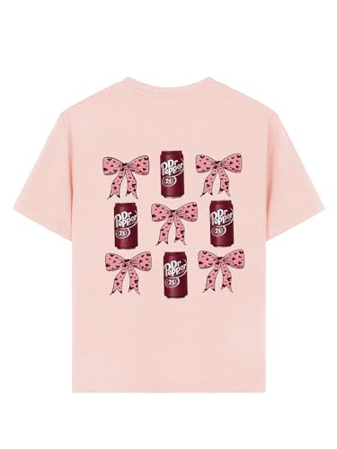 Girl's Bowknot Letter Graphic Tee Round Neck Short Sleeve Cute Tops Loose T Shirt