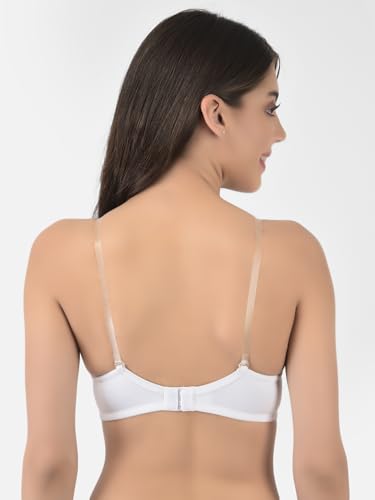 Image of Softline Women's Cotton-Rich Wire-Free Padded Bra | Full Coverage, Seamless & Breathable for Everyday Comfort | Soft Fabric with Supportive Fit for All-Day Wear