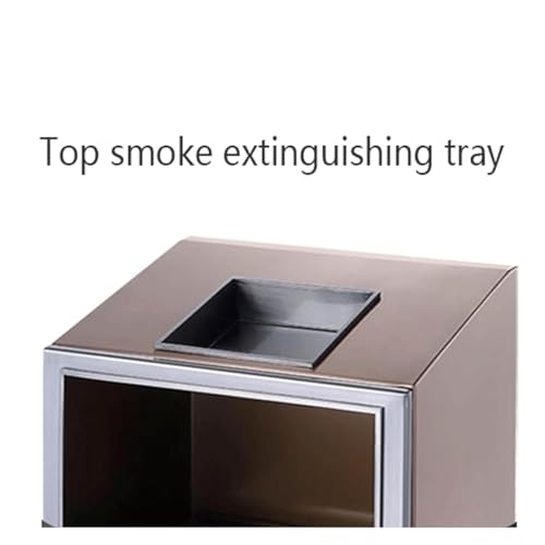 Mülleimer Edelstahl-Mülleimer für den Außenbereich Kommerzielle Mülleimer mit Aschenbecher Mülleimer mit großer Kapazität Abfalleimer für die Hotellobby – Bild 5