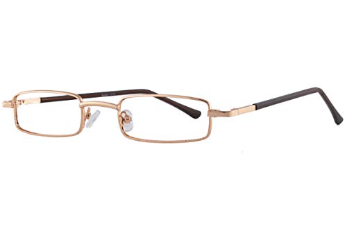 Image of Unisex Rectangular Metal Full Frame Power Reading Glasses