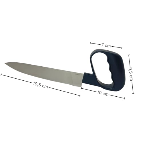 ATC Handels GmbH Ergonomische Messer REFLEX mit geschlossenem Griff und rostfreier Klinge - als Tranchiermesser oder Brotmesser Spülmaschinenfest bis 70°C (glatte Klinge)