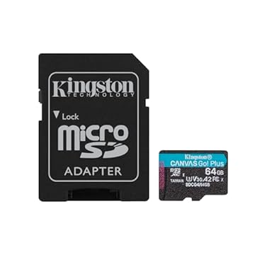 Kingston 64GB Canvas Go Plus microSD Card | Up to 200MB/s | Class 10, UHS-I, U3, V30, A2 | SDCG4/64GB