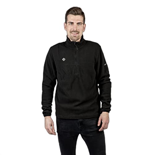 Izas – Forro Polar para Hombre – Chaqueta Polar con Cuello Alto y Cremallera – Forro Polar de Invierno Ligero y de Secado Rápido – Ideal para Actividades al Aire Libre – Sutton Negro – L