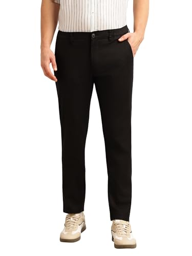 Image of Thomas Scott Men's | Straight Fit | Mid-Rise | Solid | 4 Pockets | Woven | Chinos Trouser