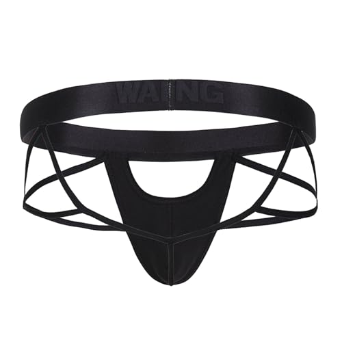 Generisch Ropa interior para hombre, tanga, bragas de lencería, malla de malla, correas elásticas, cómodas, suaves, transpirables, fitness, deportes, gimnasio, entrenamiento, ropa interior, gris