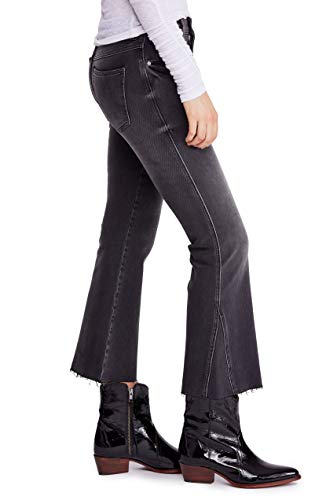 Free People Womens Rita Denim Crop Flare Jeans Black 243