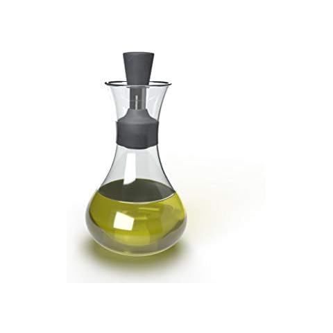 No Funnel Needed Olive Oil Vinegar & Soy Sauce Dispenser Glass Cruet Bottle for Kitchen | Airtight Silicone Cap Keeps Oil Fresh Longer | 8 ounce cruet (Clear) Cover