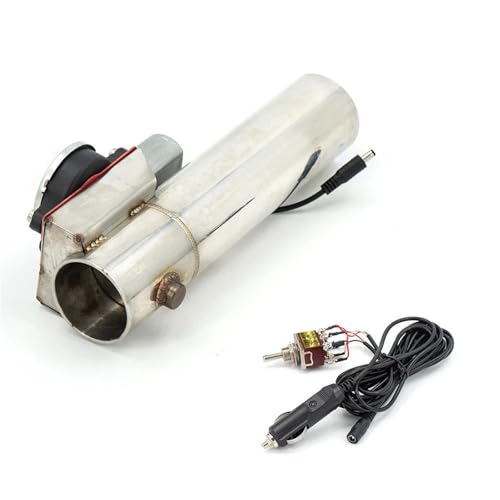 OGJFD Cola de Escape Tubo Escape Recto con Control Manual 3.0 Pulgadas SS304 con Control Cable Tubo de Escape Coche