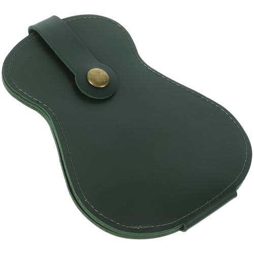 Kisangel Guitar Pick Holder Bag Acoustic Instrument Storage Organizer for Ukulele Guitar Picks Durable PU Material Compact Portable Design for Musicians