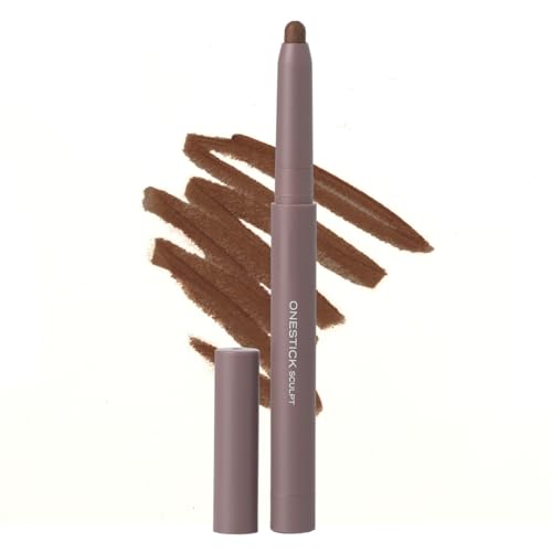 Image of Ruby's Organics OneStick Lipstick for Women- Sculpt, Lip and Cheek Contour Crayon, Matte Finish, Lip Makeup- Enriched with Antioxidants and Vitamins, Chemical Free- Pecan