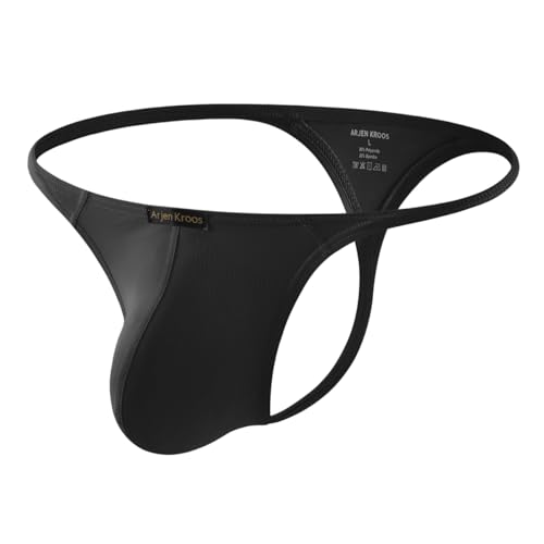 Arjen Kroos Mens Sexy Thong Underwear Bulge Pouch Low Rise G-String