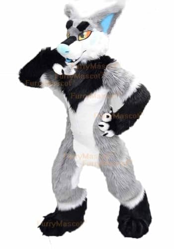 Grey Black Labrador Husky Cat Fursuit Fullsuit Teen Costumes Full Furry Suit Furries Costume Anime CUSTOM