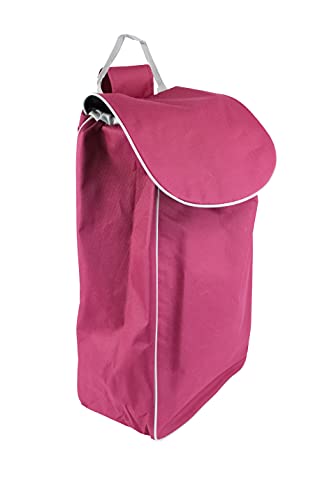 Einkaufstrolley mit 6 Rollen 35 Liter Fassungsvermögen Treppensteiger abnehmbare Tasche Trolley Einkauf Tasche Einkaufen Treppen (Bordeaux rot) – Bild 3