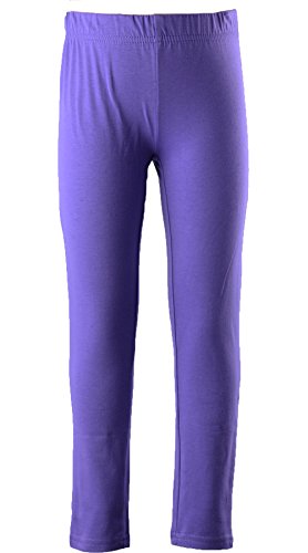 Monvecle 2 Pack Girls' Lycra Cotton Footless Tight Leggings 2 Colors All Seasons 5-12y3