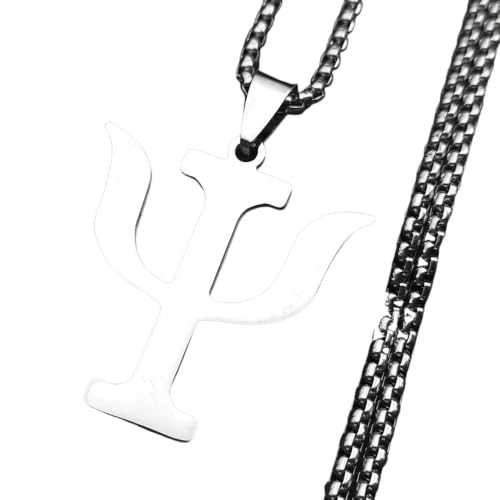 Collier PSI en argent pour psychologue et étudiant pendentif lettre grecque