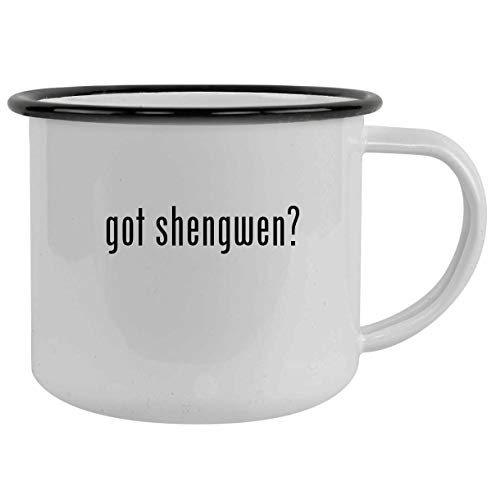 got shengwen? - 12oz Camping Mug Stainless Steel, Black