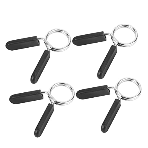 BIUDECO Barbell Spring Clip Collars 4pcs Gym Bar Clips Exercise Collars for Barbell for Weightlifting