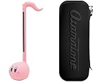 Otamatone Regular [Kirby] and Matte Case [Black] Bundle Japanese Electronic Musical Instrument Portable Music Synthesizer from Japan Maywa Denki Award Educational Fun Gift for Children Teen Adult