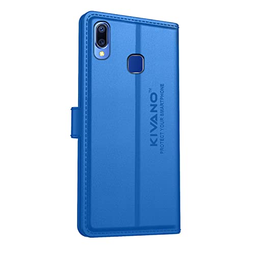 Image of Compatible with Vivo Y95 / Vivo Y93 / Vivo Y91 Flip Cover | Leather Finish | Inside Pockets & Inbuilt Stand | Shockproof Wallet Style Magnetic Closure Back Cover Case