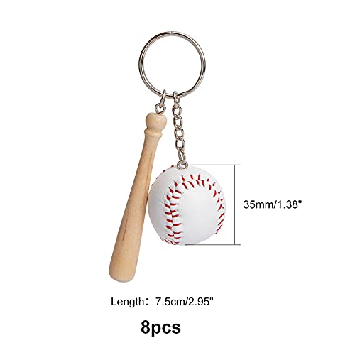 AHANDMAKER Mini Portachiavi con Mazza da Baseball