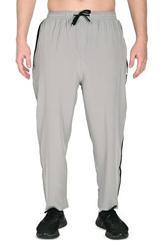 Image of Men's NS Cotton Track Pants, Elastic Waistband, Pockets & Jip Casual Sports Trousers, Gym Sports Workout Plus Size (S to 6XL)