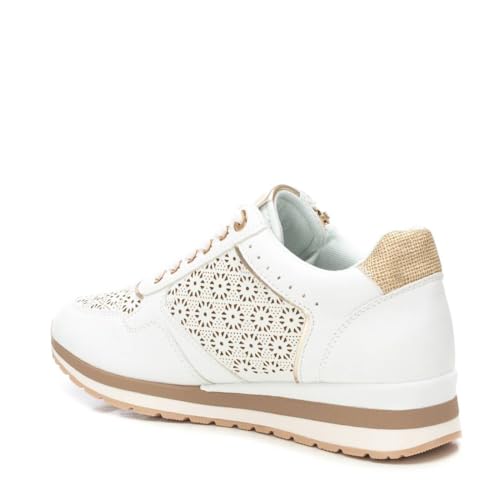 Xti Para Mujer. 14411301-BLANCO Zapatillas 144113 Blanco (37), Plano, Cordones, Cremallera, Casual - 4