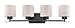 Nuvo Lighting 60/5304 Parallel Four Light Vanity 100 Watt A19 Max. CUL Damp Location Etched Opal Glass Aged Bronze Fixture