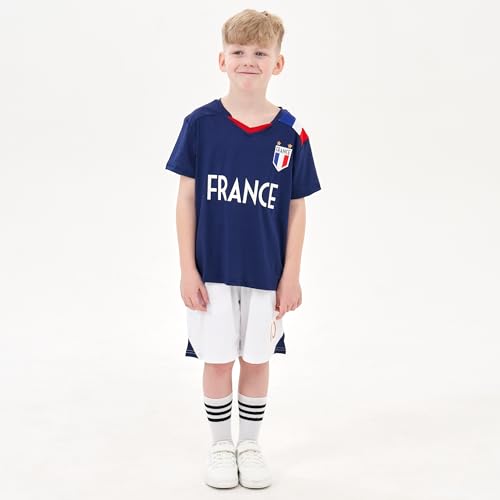 Image of Cnins Kids Soccer Jersey Kit for Boys & Girls- Breathable & Quick-Dry - Youth Soccer Football Training Gifts (2T-14Y)