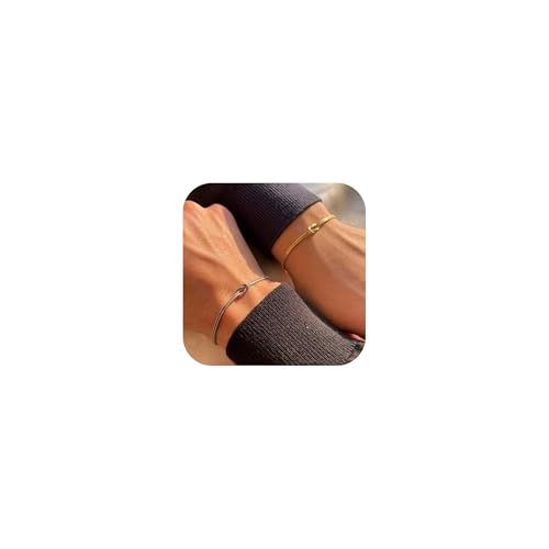 SIXDUTON Pulsera para Pareja y Amistad, Pulsera con Nudo de Amor Plata Oro 18K, Pulseras Para Parejas Regalos San Valentín Aniversario Para Novio Novia Esposa Marido Amigas SIXDUTON Pulsera para Pareja y Amistad, Pulsera con Nudo de Amor Plata Oro 18K, Pulseras Para Parejas Regalos San Valentín Aniversario Para Novio Novia Esposa Marido Amigas