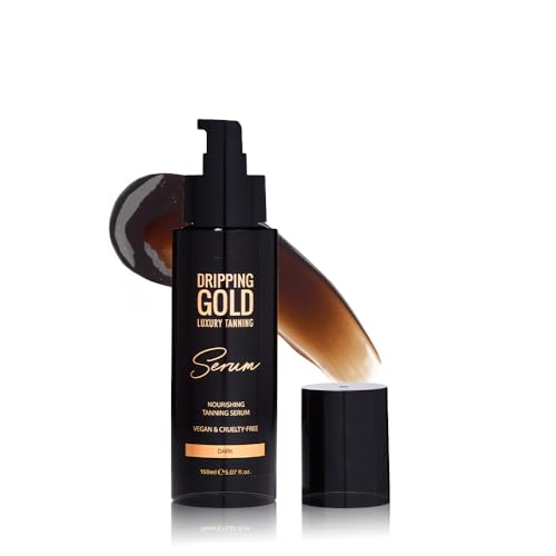 Dripping Gold Luxury Tanning Serum, Hydrating Self-Tanner with Squalane, Rosehip & Hyaluronic Acid, Streak-Free - Image 4