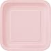 14 Count Square Dinner Plates, 9-Inch, Light Pink