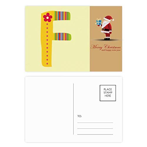 Cartes postales alphabet F Père Noël lot de 20 pièces pour correspondance