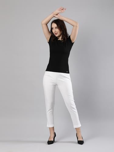 Image of Femmora Comfortable Fit Solid Straight Pant, Breathable Cotton Fabric with Side Zip Button Closure, for Women, Pack of 1