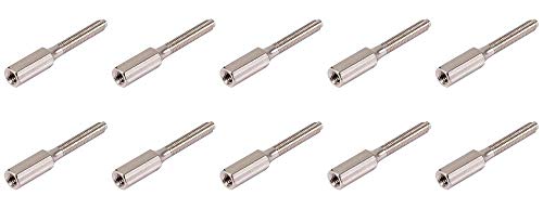 M3.5 x 35mm Brass Extension Studs Ideal for Extending Sockets and Switch Screws x10
