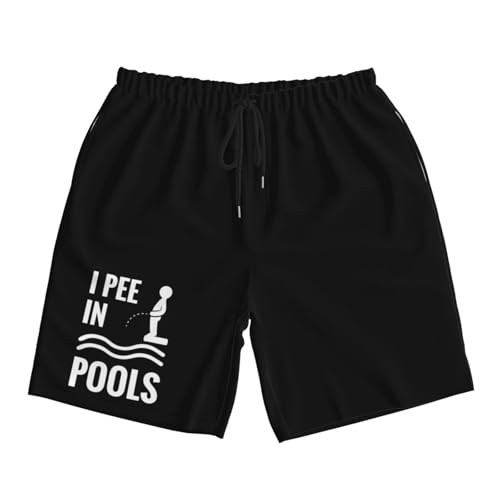I Pee in Pools Men's Quick-Dry Board Shorts 7