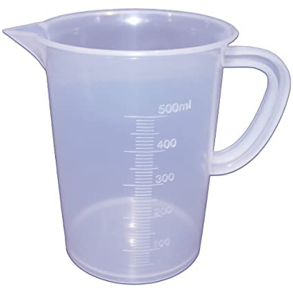 M.K. Enterprises Plastic Measuring Jug 500ml Plastic Beaker with Handle 500ml (Pack of 6)