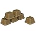 Whynonap Bed Risers 2 Inch Heavy Duty Bed Elevators, Set of 6 Lifts Up 2000 lbs Furniture Risers for Bed Frame ans Sofa, Brown