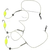 Carp-Specific 3 Hook Bottom Rig costruito da acciaio ad alto tenore di carbonio per condizioni di acqua dolce e salata (12#)
