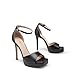 DREAM PAIRS Women's Stiletto High Heels Platform Ankle Strap Square Open Toe Dress Sexy Sandals,Size 8,Black-Pu,SDHS2431W