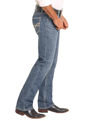 Rock & Roll Denim Men's Slim Fit Two-Tone Stitch Straight Leg Jeans3