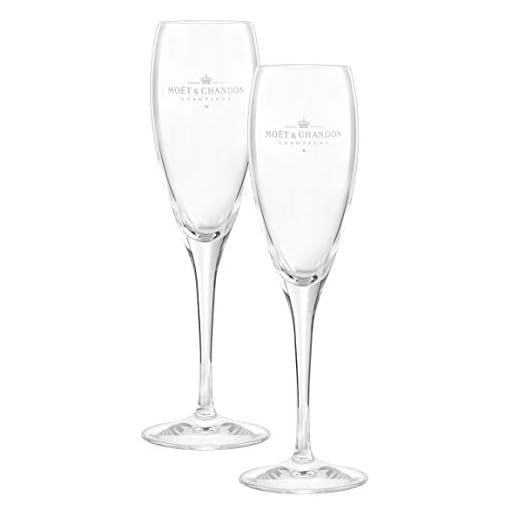 Moët & blomkruka: på impérial champagne flyter glas flöjt 0,2 l set glas klar (2 stycken)