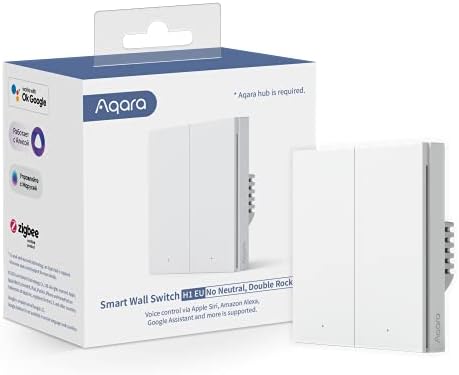 Aqara Smart Wall Switch H1 (No Neutral, Double Rocker), White