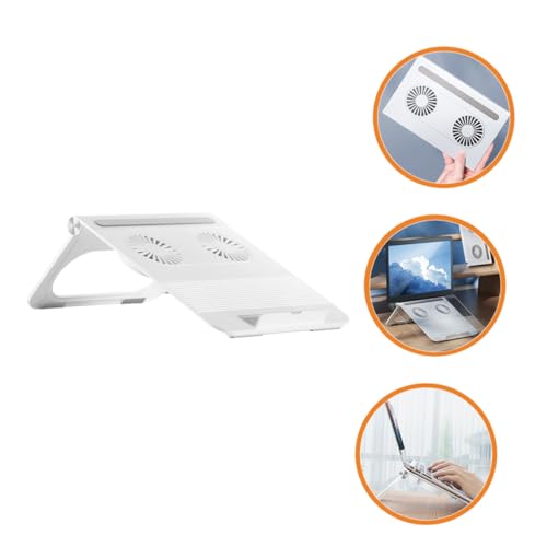 Base para Laptop Gatuida con Ventiladores Ajustable Blanca miniatura 5