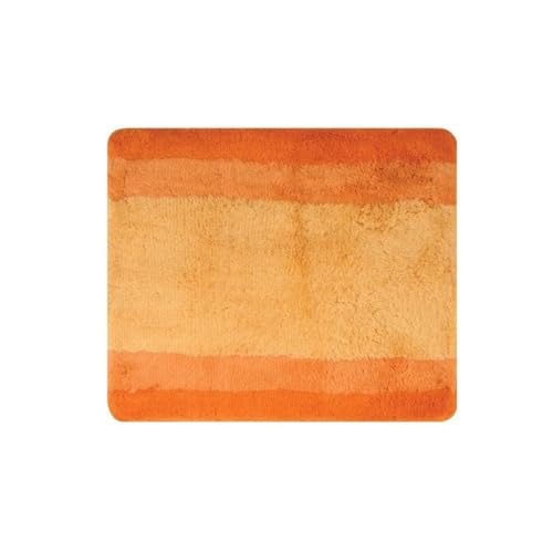 Spirella – Balance Polyester-Badematte – rutschfest – 55 x 65 cm – Orange – Maschinenwaschbar bei 40 °C – 90% Polyester, 10% Acryl – Komfort und Sicherheit