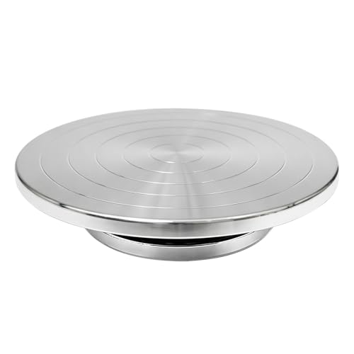 Mocifa Plato Giratorio Arcilla Torneta para Ceramica 30 cm Disco Giratorio Cerámica Rueda Escultura de Aleación de Aluminio Herramientas Bricolaje Torno Manual Alfarero para Arcilla Cerámica Escultura